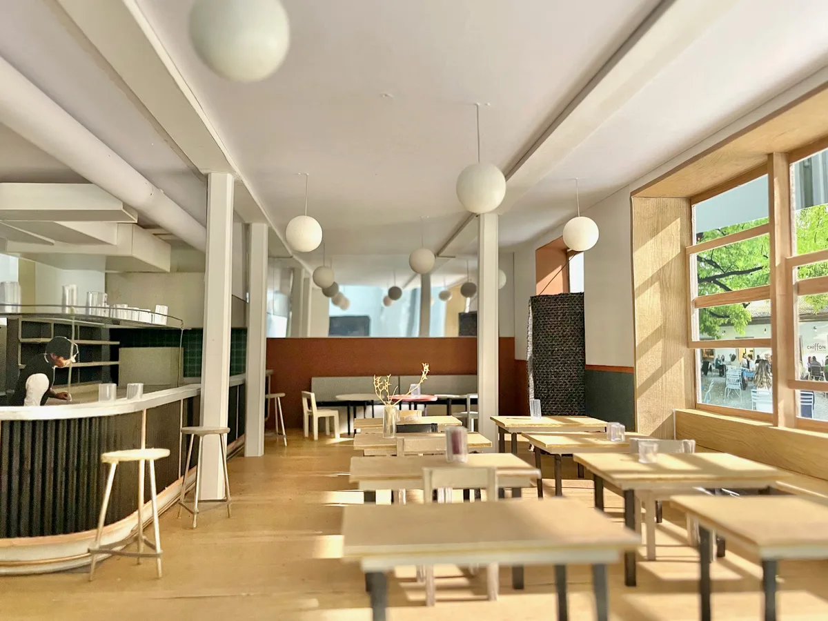 Blick in das neue «Bistro Walter’s» im Zellwegerpark Uster. Eröffnen soll es am 2. November. Man sieht das neue Restaurant «Bistro Walter’s» von Innen.